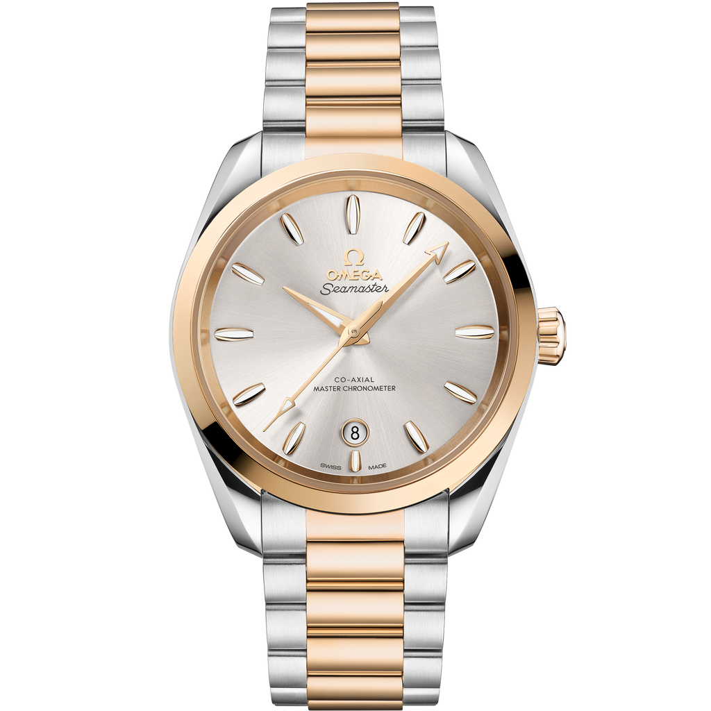 Seamaster Aqua Terra Shades 38 mm, steel - Moonshine™ gold on steel - Moonshine™ gold - 22020382002002 - View 1
