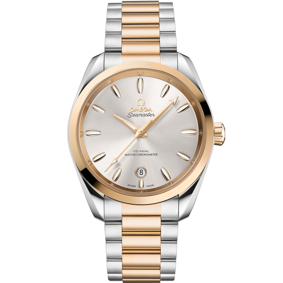Seamaster Aqua Terra Shades 38 mm, steel - Moonshine™ gold on steel - Moonshine™ gold - 22020382002002 - View 1