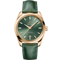 Seamaster Aqua Terra Shades 38 mm, Moonshine™ gold on leather - 22053382010001 - View 1
