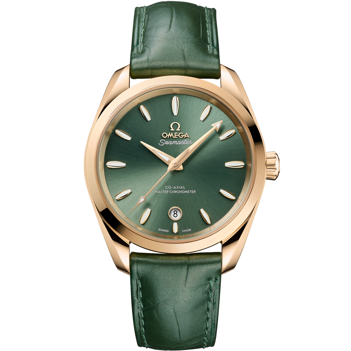 Seamaster Aqua Terra Shades 38 mm, Moonshine™ gold on leather - 22053382010001 - View 1