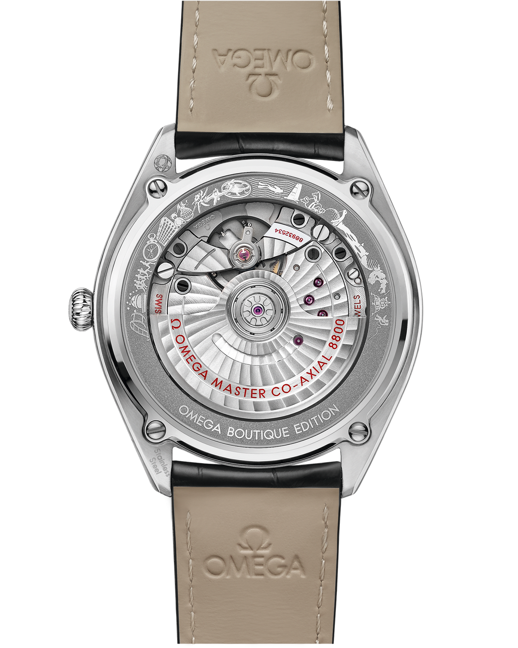 Seamaster Boutique Editions 39.5 mm, steel on leather strap - 51113402011002 - View 2