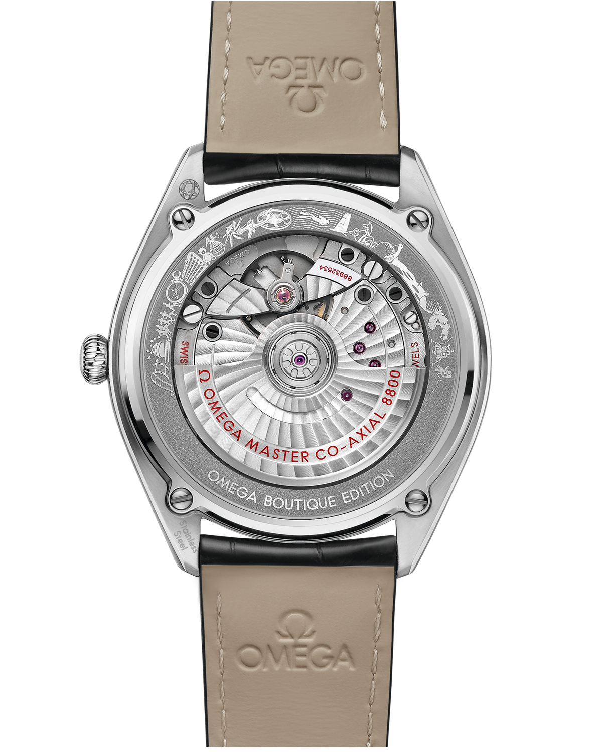 Seamaster Boutique Editions 39.5 mm, steel on leather strap - 51113402011002 - View 2