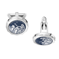 Seamaster Cufflinks, sapphire crystal plates, stainless steel - C607ST0000405 - View 1