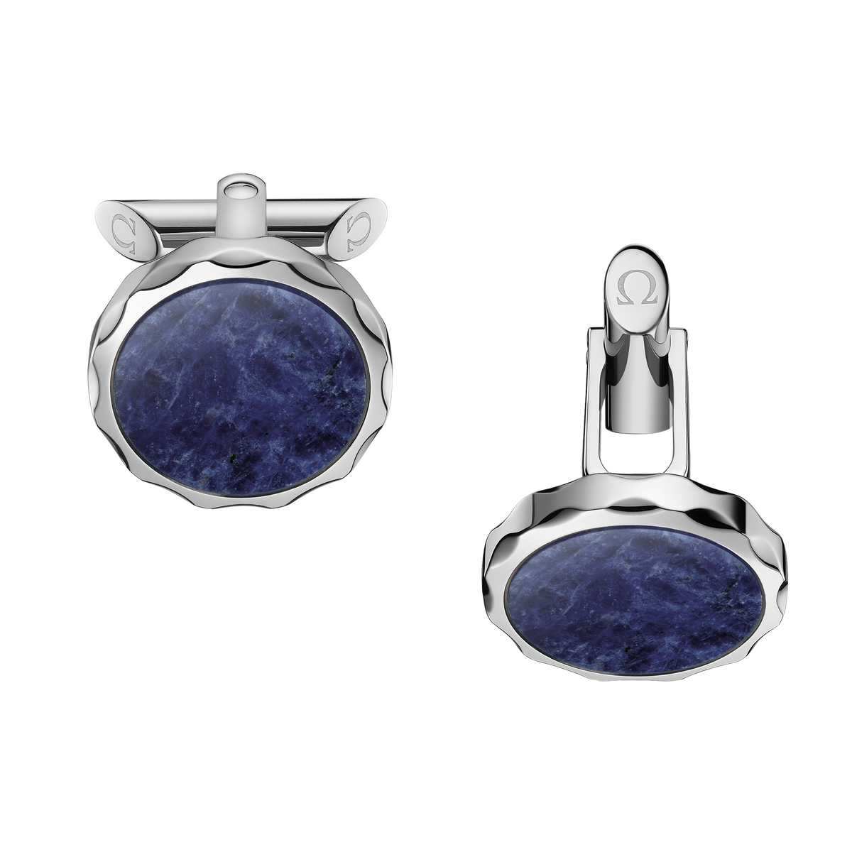 Seamaster Cufflinks, aventurine, stainless steel - C93STA0501705 - View 1