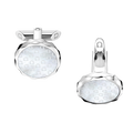 Seamaster Cufflinks, mother-of-pearl, stainless steel - C93STA0504105 - View 1