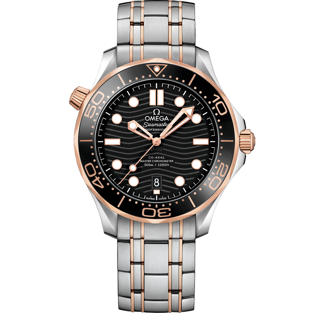 Seamaster Diver 300M 42 mm, steel - Sedna™ gold on steel - Sedna™ gold - 21020422001001 - View 1