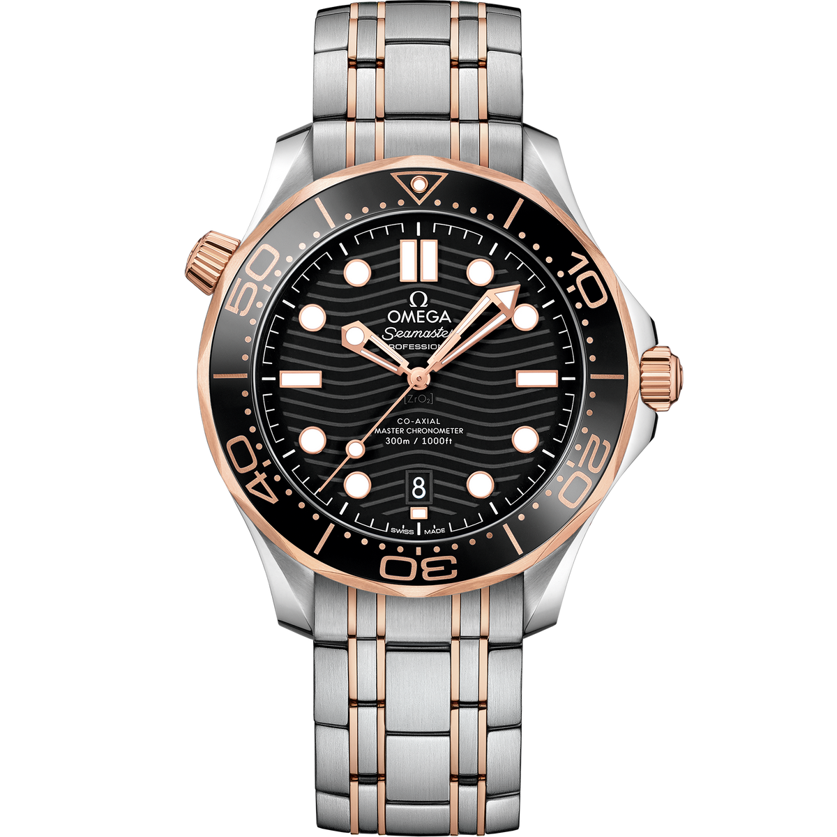 Seamaster Diver 300M 42 mm, steel - Sedna™ gold on steel - Sedna™ gold - 21020422001001 - View 1