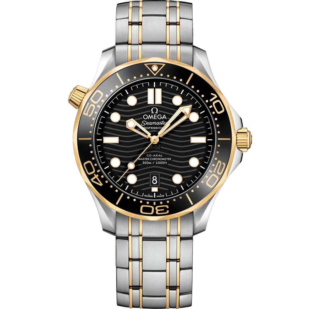 Seamaster Diver 300M 42 mm, steel - yellow gold on steel - yellow gold - 21020422001002 - View 1