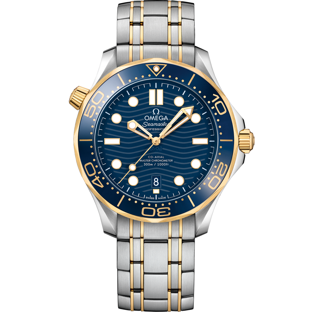 Seamaster Diver 300M 42 mm, steel - yellow gold on steel - yellow gold - 21020422003001 - View 1