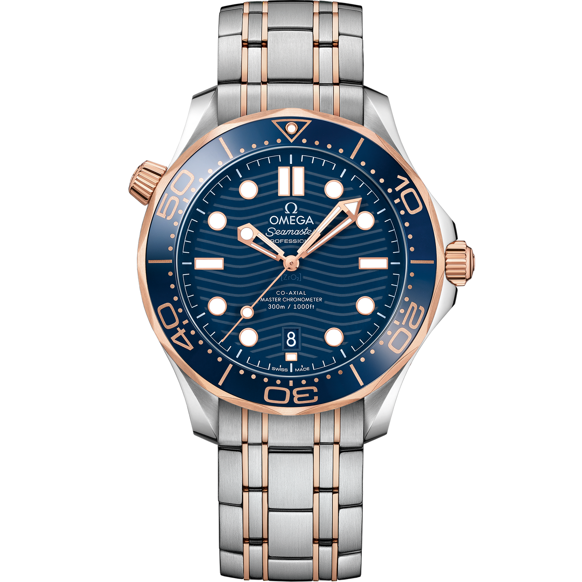 Seamaster Diver 300M 42 mm, steel - Sedna™ gold on steel - Sedna™ gold - 21020422003002 - View 1
