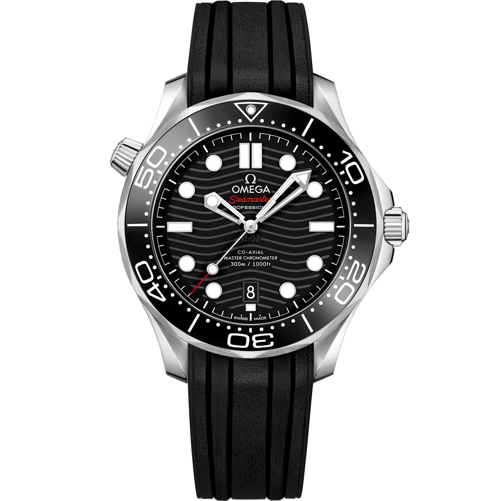 Seamaster Diver 300M 42 mm, steel on rubber strap - 21032422001001 - View 1