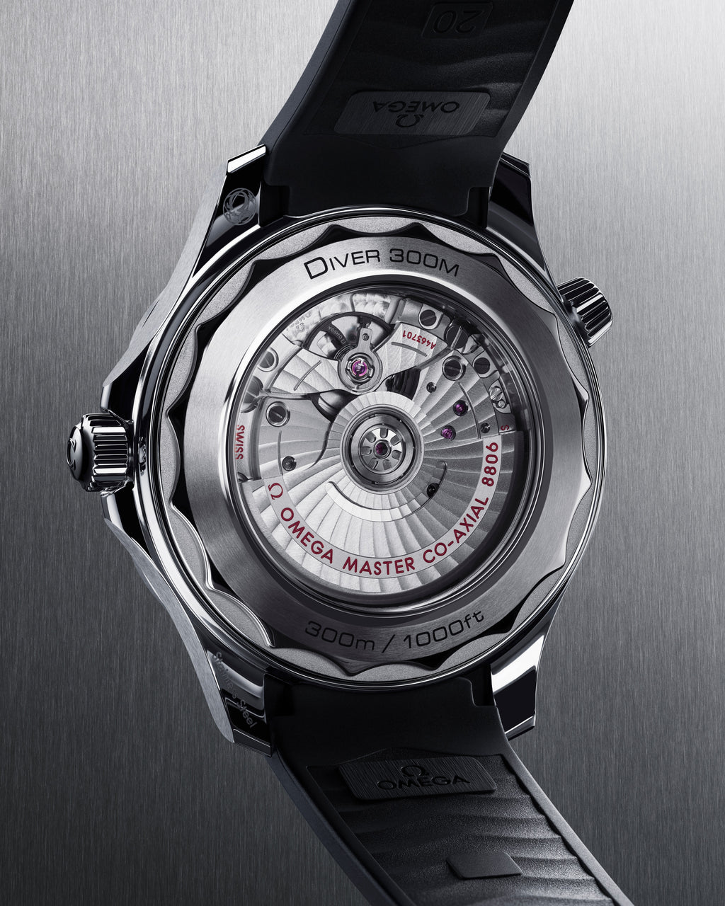 Seamaster Diver 300M 42 mm, steel on rubber strap - 21032422001003 - View 8