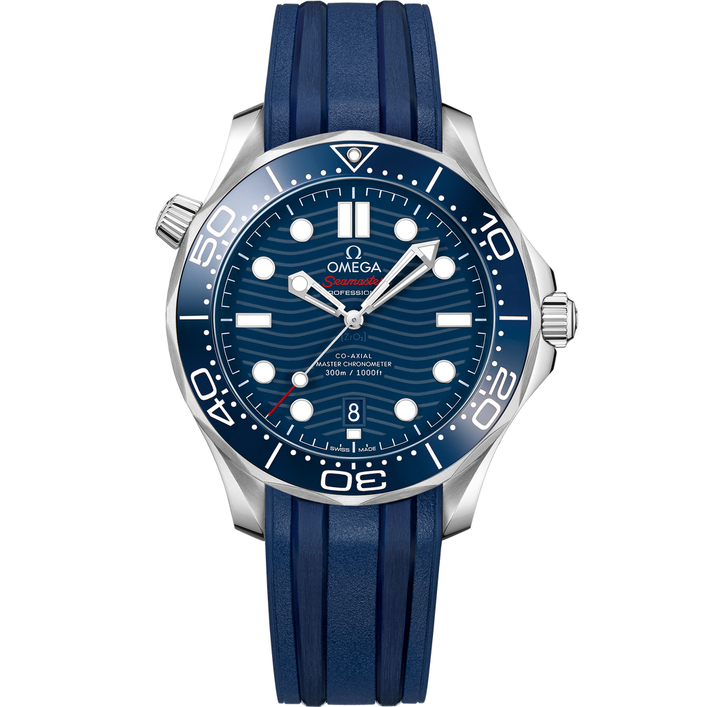 Seamaster Diver 300M 42 mm, steel on rubber strap - 21032422003001 - View 1