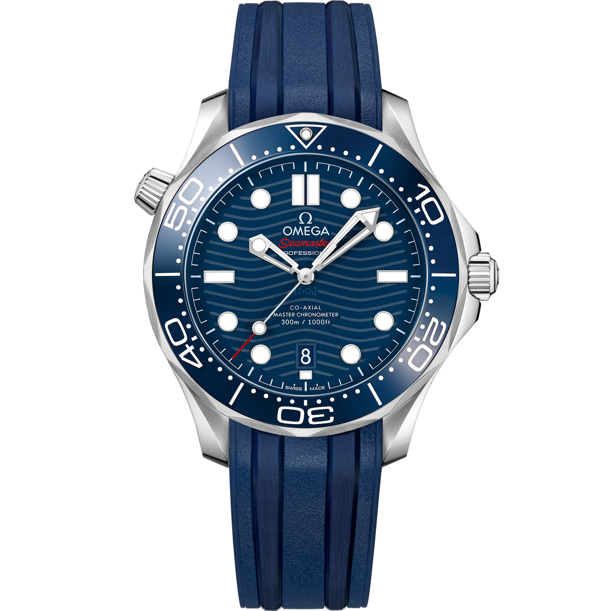 Seamaster Diver 300M 42 mm, steel on rubber strap - 21032422003001 - View 1