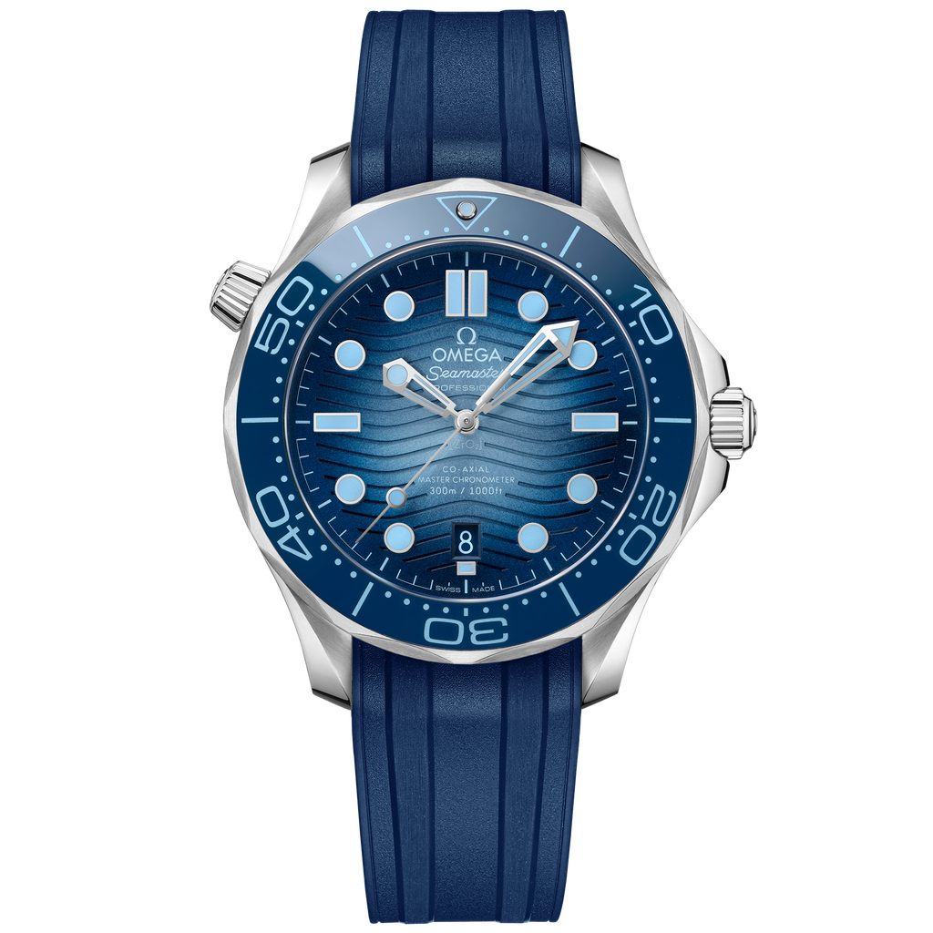 Seamaster Diver 300M 42 mm, steel on rubber strap - 21032422003002 - View 1