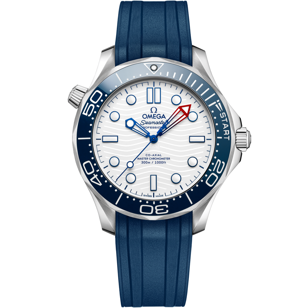 Seamaster Diver 300M 42 mm, steel on rubber strap - 21032422004002 - View 1
