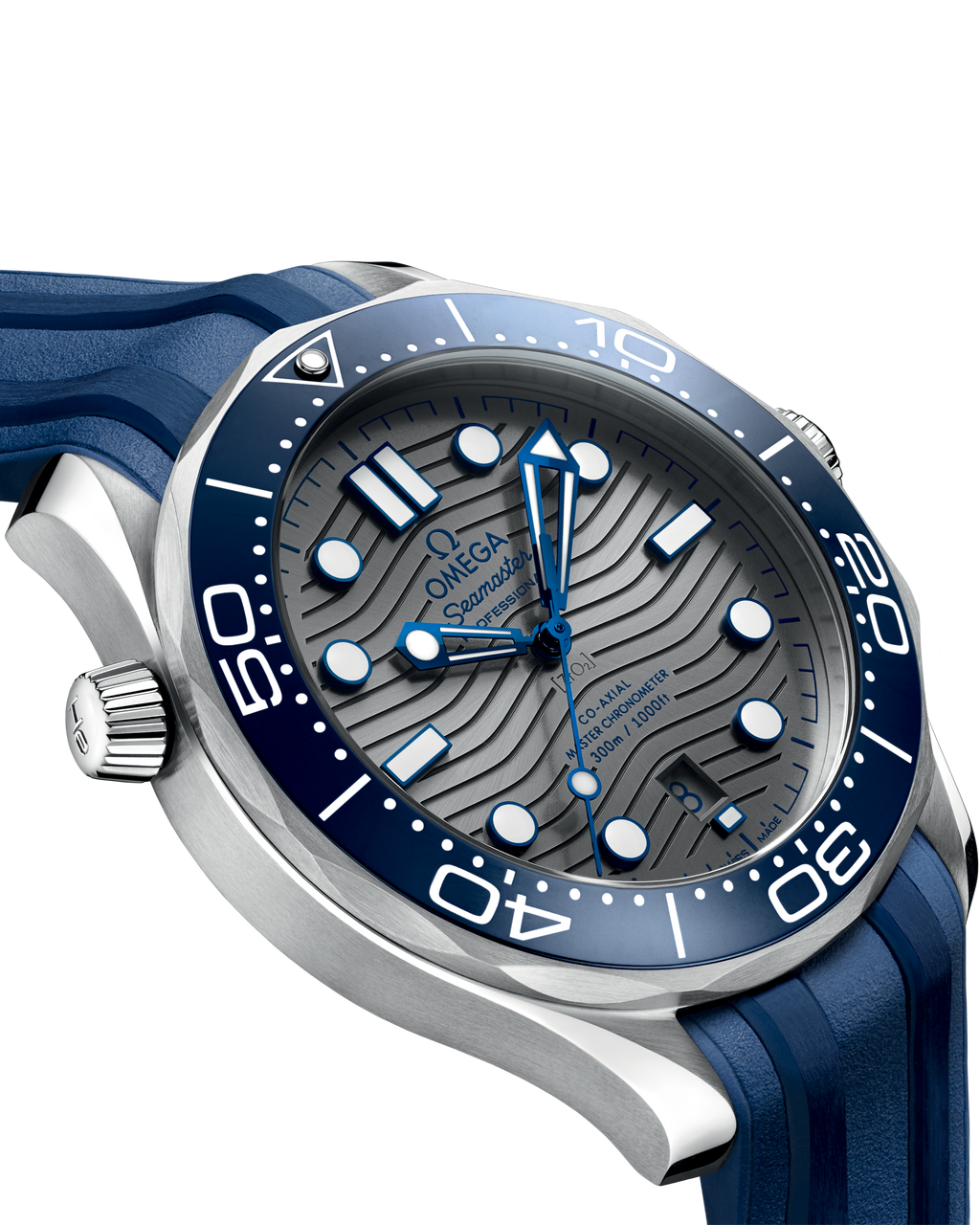 Seamaster Diver 300M 42 mm, steel on rubber strap - 21032422006001 - View 3