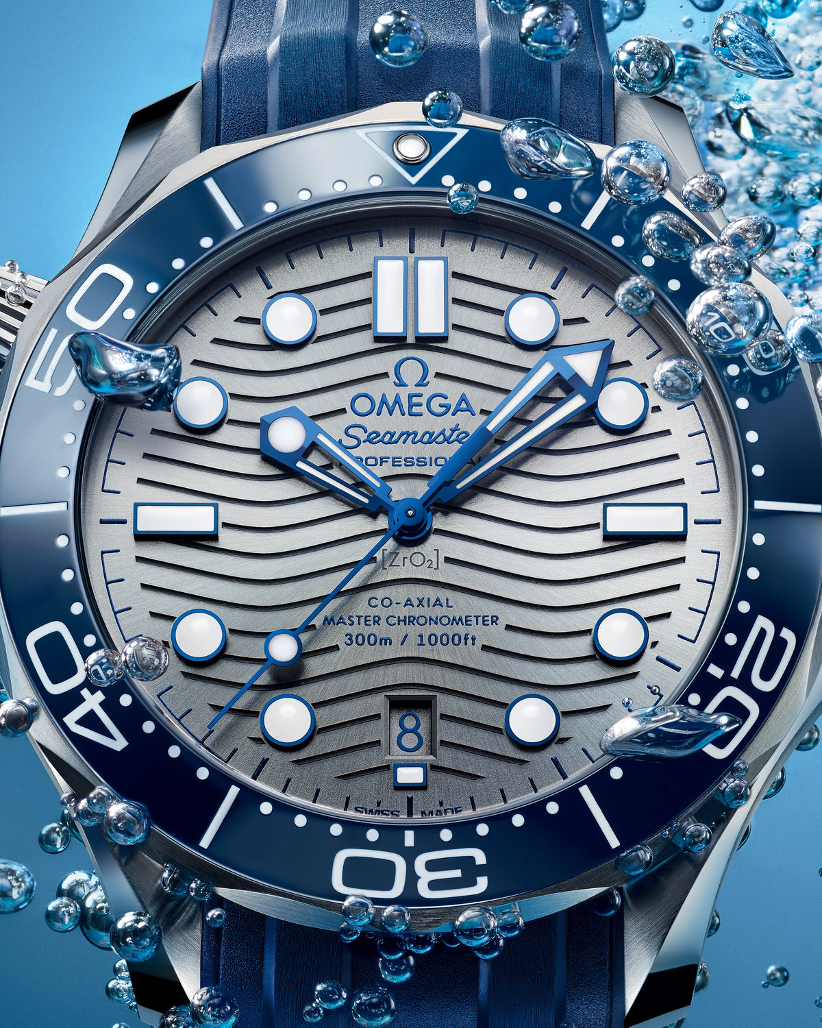 Seamaster Diver 300M 42 mm, steel on rubber strap - 21032422006001 - View 4