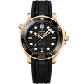 Seamaster Diver 300M 42 mm, Moonshine™ gold on rubber strap - 21062422001003 - View 1