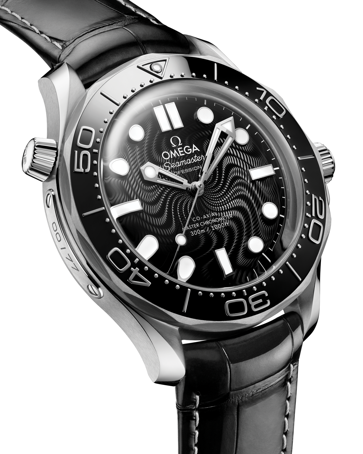 Seamaster Diver 300M 42 mm, platinum-gold on alligator - 21083422001001 - View 5