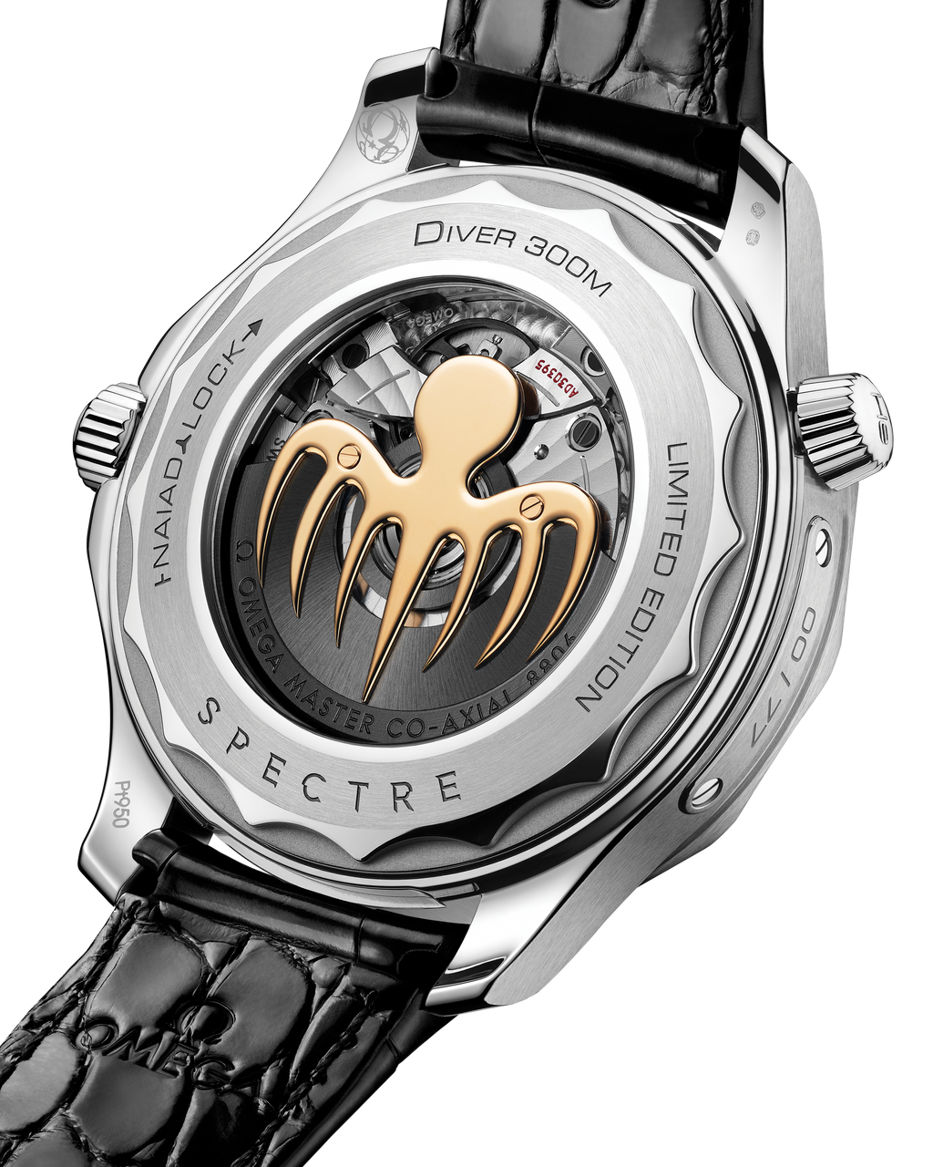 Seamaster Diver 300M 42 mm, platinum-gold on alligator - 21083422001001 - View 9