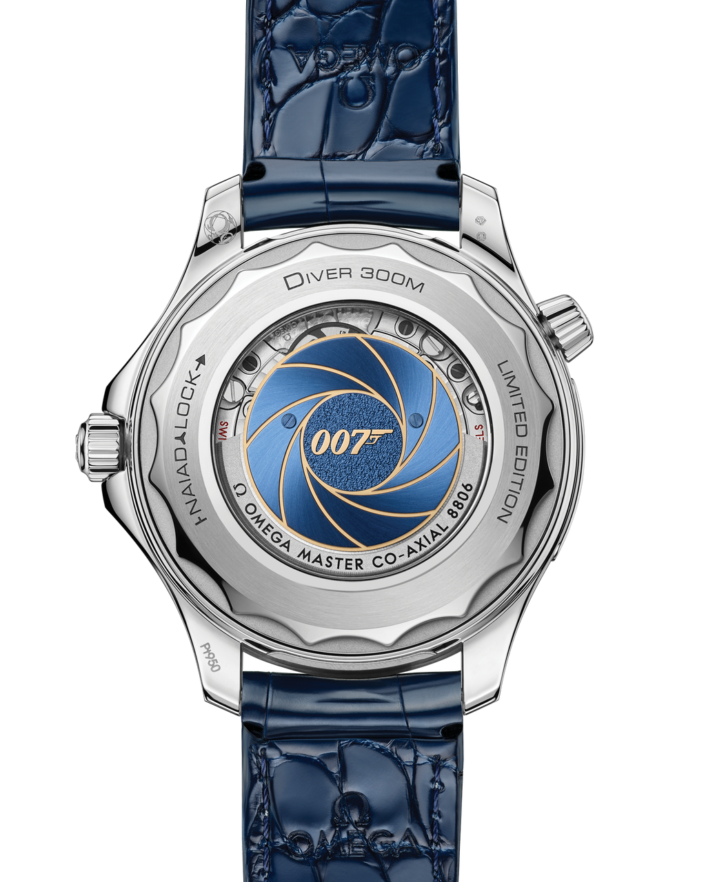 Seamaster Diver 300M 42 mm, platinum-gold on alligator - 21083422003001 - View 2