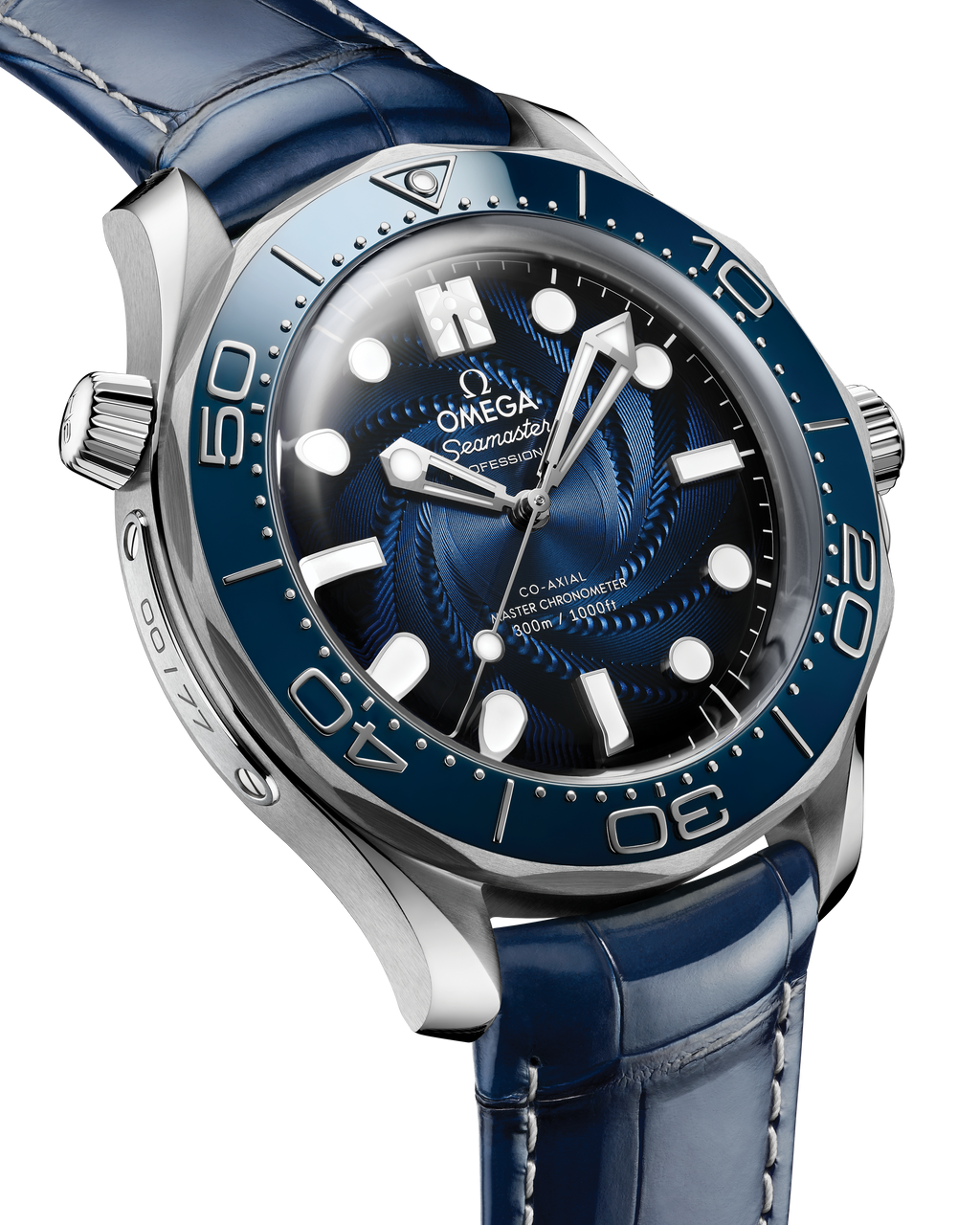 Seamaster Diver 300M 42 mm, platinum-gold on alligator - 21083422003001 - View 5