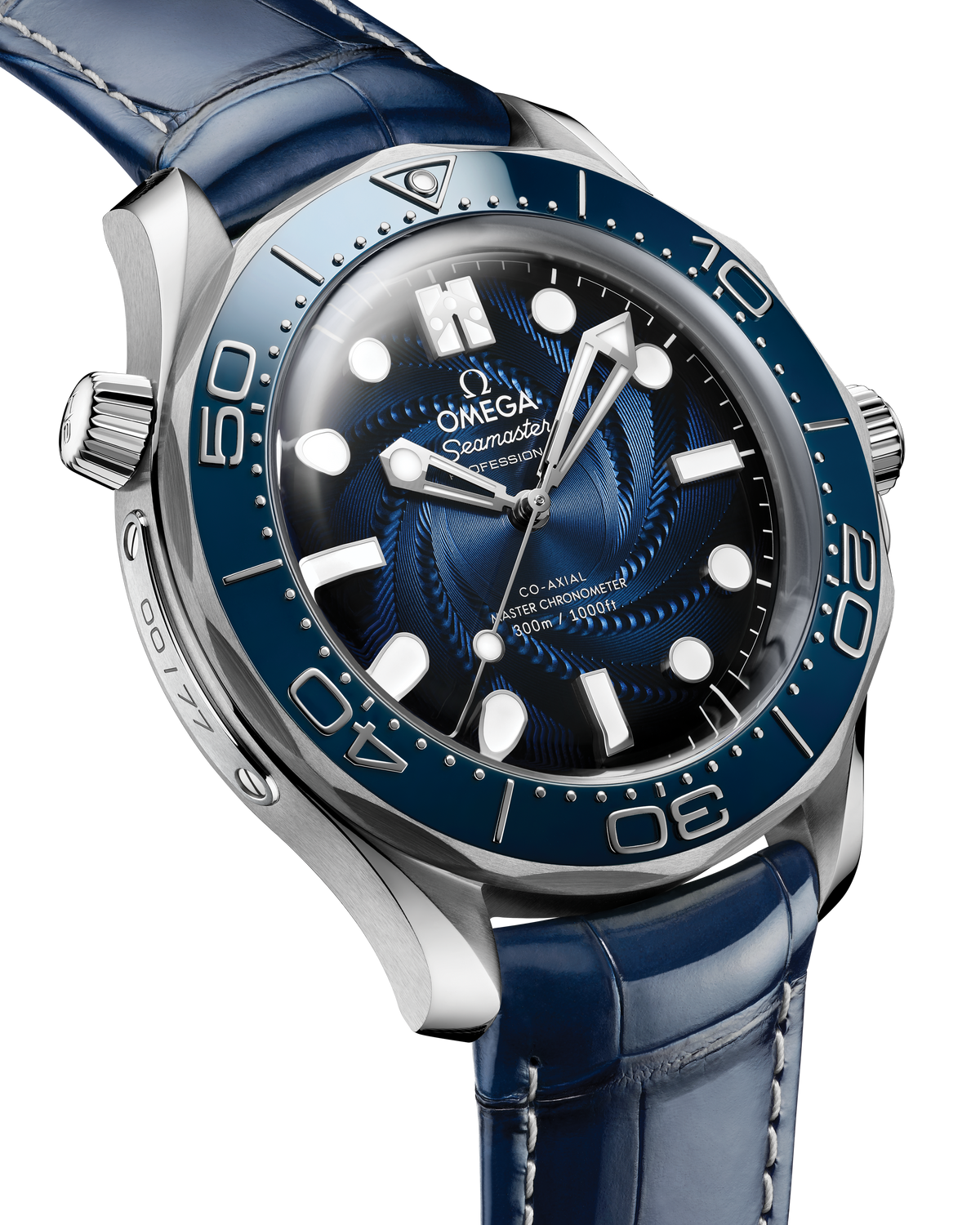 Seamaster Diver 300M 42 mm, platinum-gold on alligator - 21083422003001 - View 5