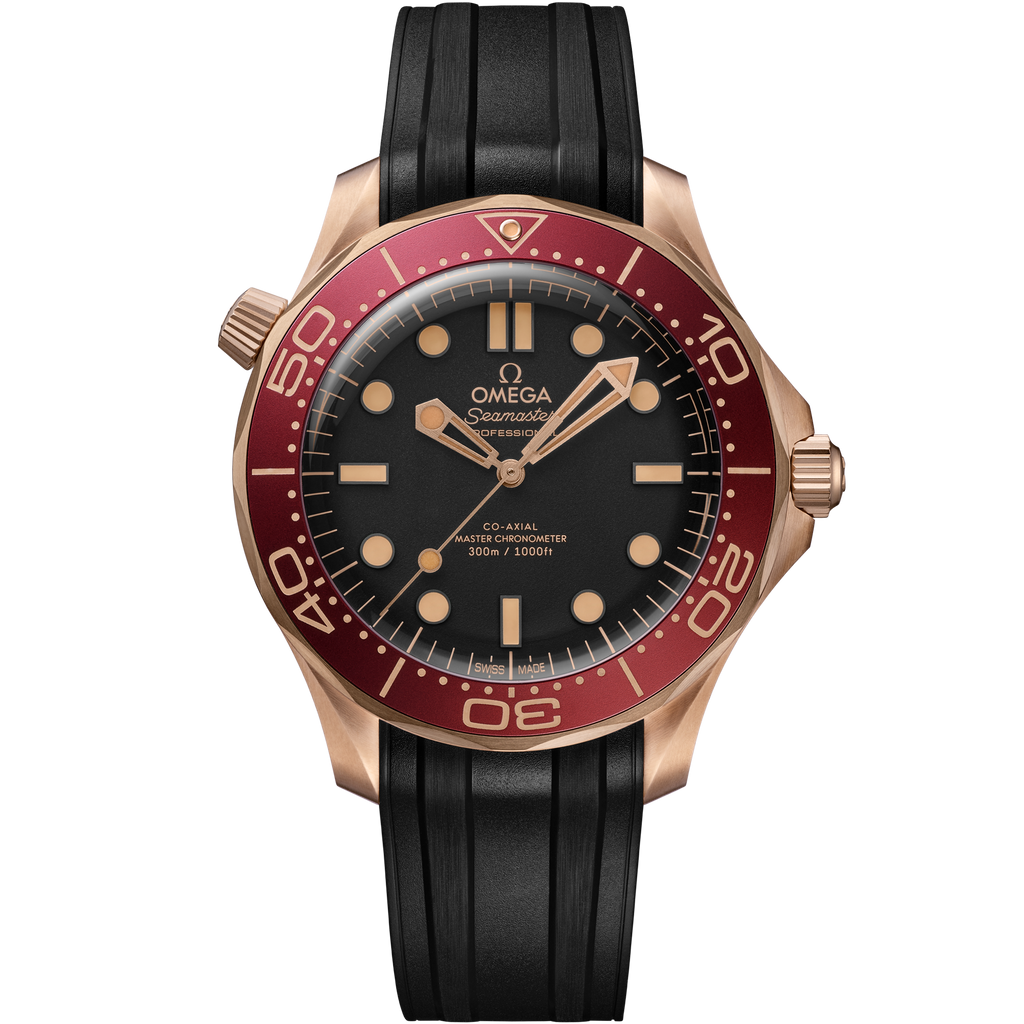 Seamaster Diver 300M 42 mm, Bronze gold on rubber strap - 21092422001003 - View 1