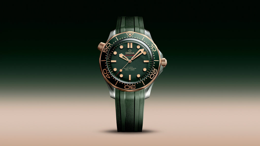 Seamaster Diver 300M 42 mm, titanium - Bronze gold on rubber strap - 21092422010001 - View 4