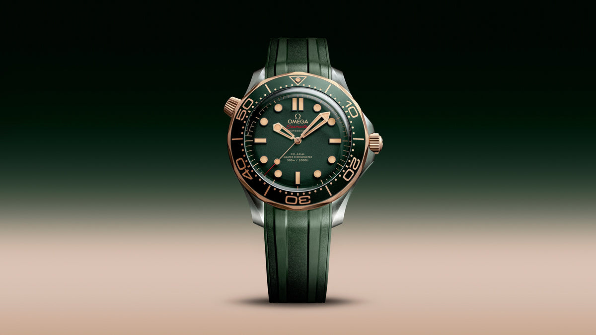 Seamaster Diver 300M 42 mm, titanium - Bronze gold on rubber strap - 21092422010001 - View 4