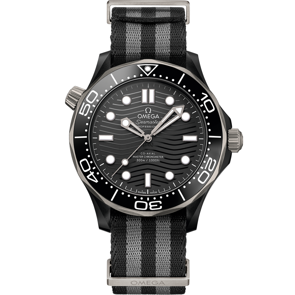 Seamaster Diver 300M 43.5 mm, black ceramic on NATO strap - 21092442001002 - View 1