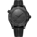 Seamaster Diver 300M 43.5 mm, black ceramic on rubber strap - 21092442001003 - View 1