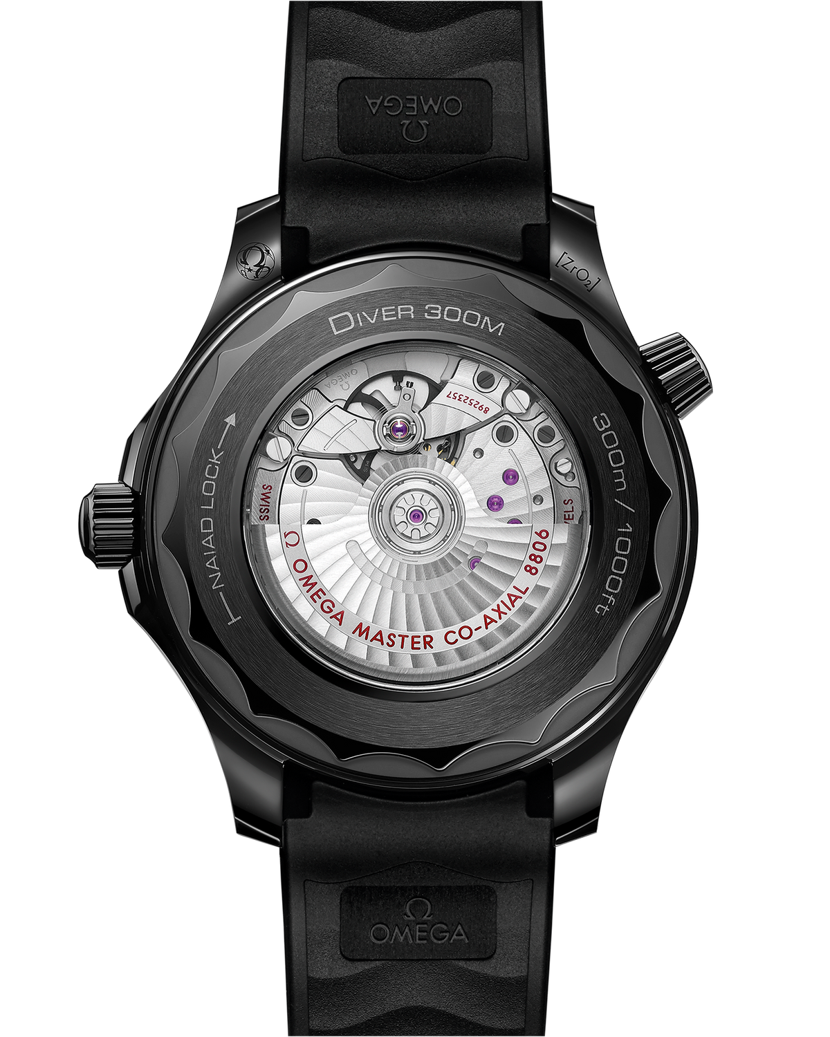 Seamaster Diver 300M 43.5 mm, black ceramic on rubber strap - 21092442001003 - View 2
