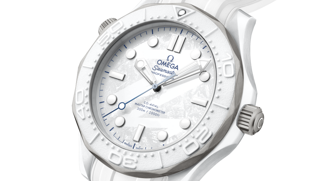 Seamaster Diver 300M 43.5 mm, white ceramic - titanium on rubber strap - 52292442004001 - View 6