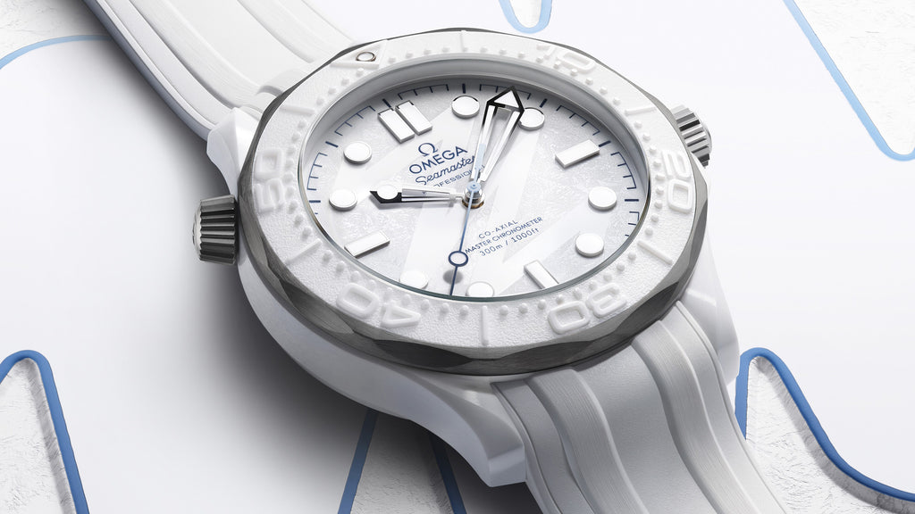 Seamaster Diver 300M 43.5 mm, white ceramic - titanium on rubber strap - 52292442004001 - View 10