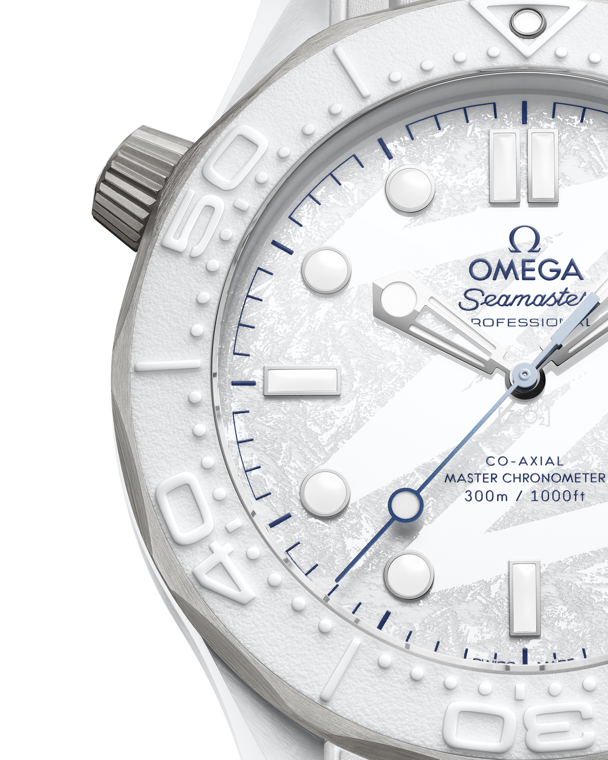 Seamaster Diver 300M 43.5 mm, white ceramic - titanium on rubber strap - 52292442004001 - View 3