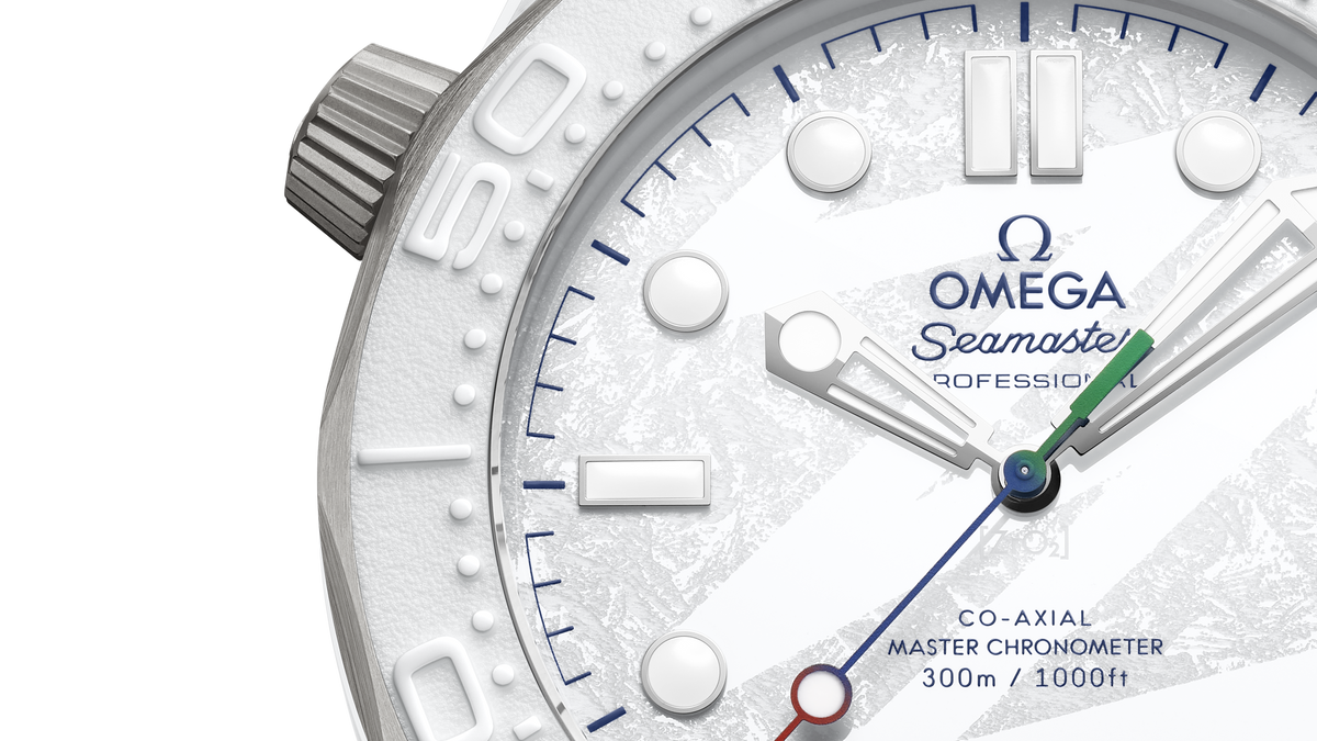 Seamaster Diver 300M 43.5 mm, white ceramic - titanium on rubber strap - 52292442004002 - View 4