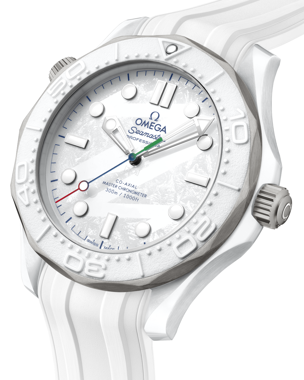 Seamaster Diver 300M 43.5 mm, white ceramic - titanium on rubber strap - 52292442004002 - View 5