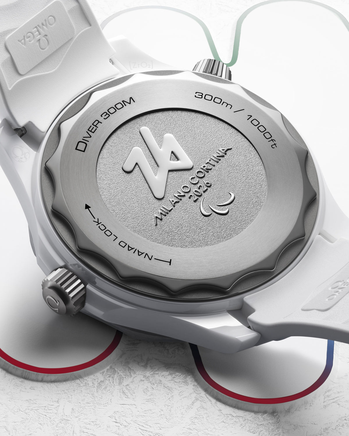 Seamaster Diver 300M 43.5 mm, white ceramic - titanium on rubber strap - 52292442004002 - View 11