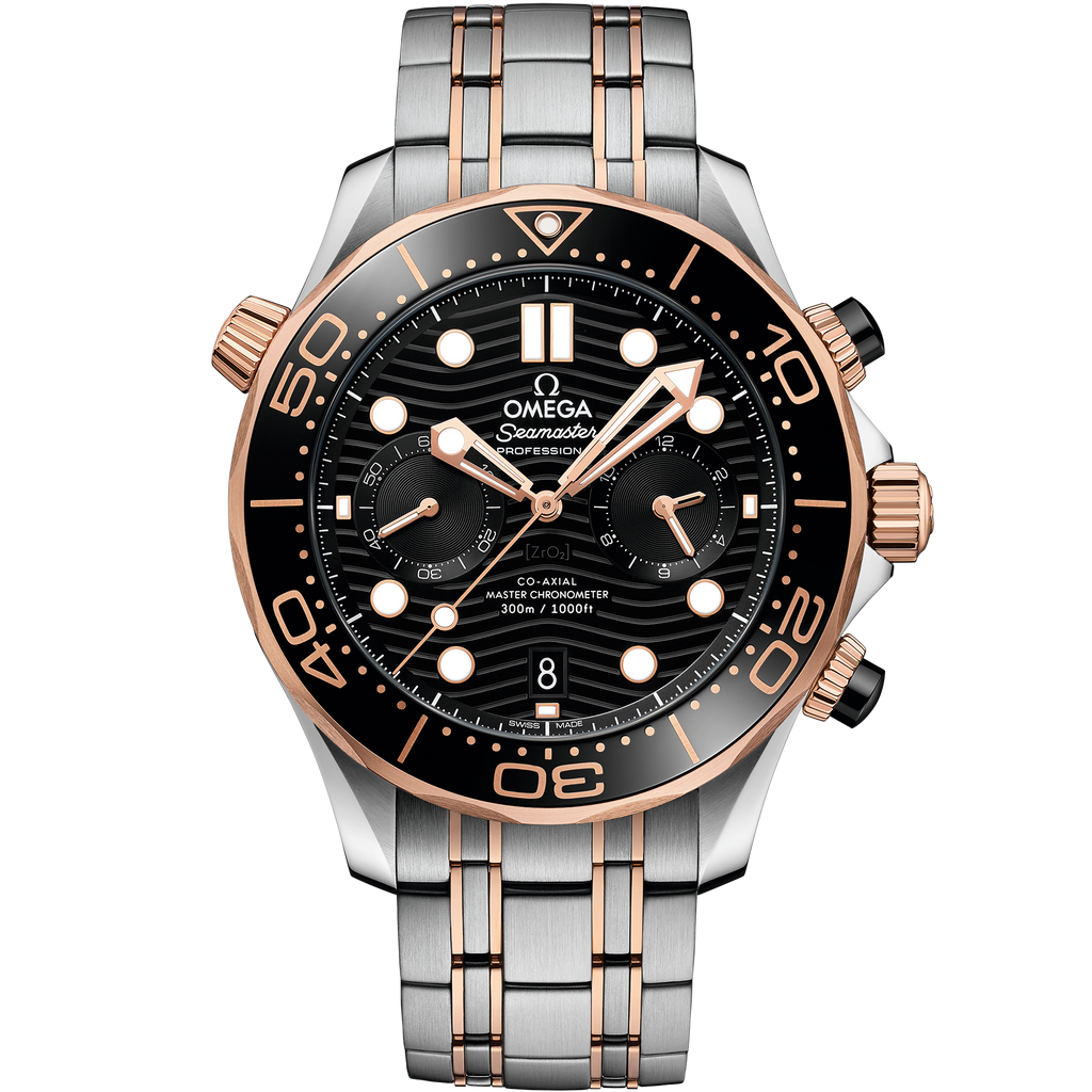 Seamaster Diver 300M 44 mm, steel - Sedna™ gold on steel - Sedna™ gold - 21020445101001 - View 1