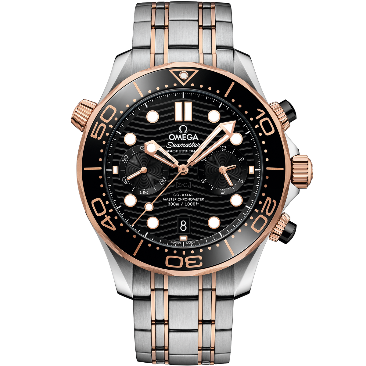 Seamaster Diver 300M 44 mm, steel - Sedna™ gold on steel - Sedna™ gold - 21020445101001 - View 1
