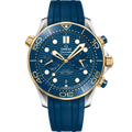 Seamaster Diver 300M 44 mm, steel - yellow gold on rubber strap - 21022445103001 - View 1