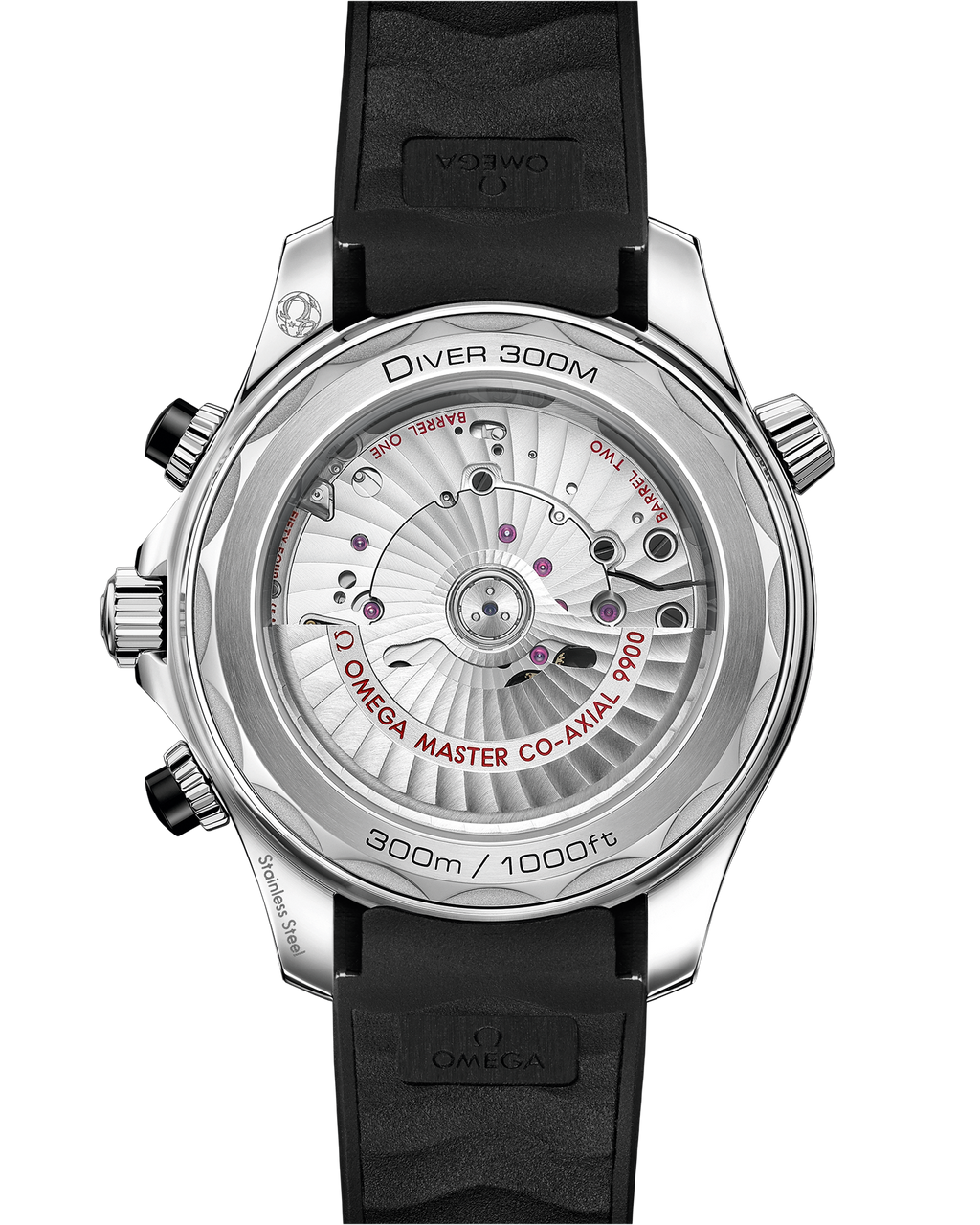 Seamaster Diver 300M 44 mm, steel on rubber strap - 21032445101001 - View 2