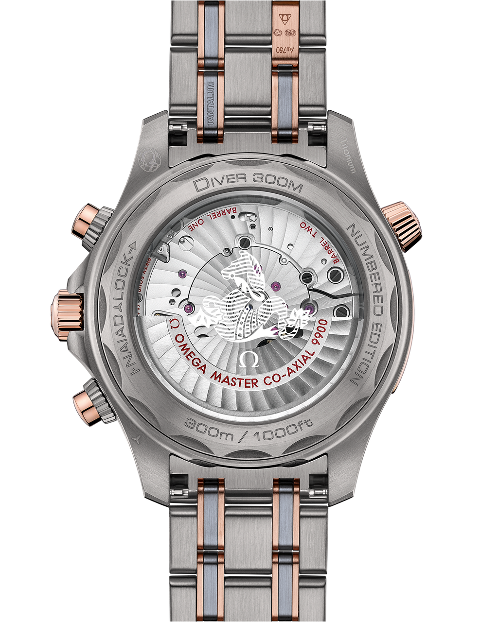 Seamaster Diver 300M 44 mm, titanium - tantalum - Sedna™ gold on titanium - tantalum - Sedna™ gold - 21060445103001 - View 2