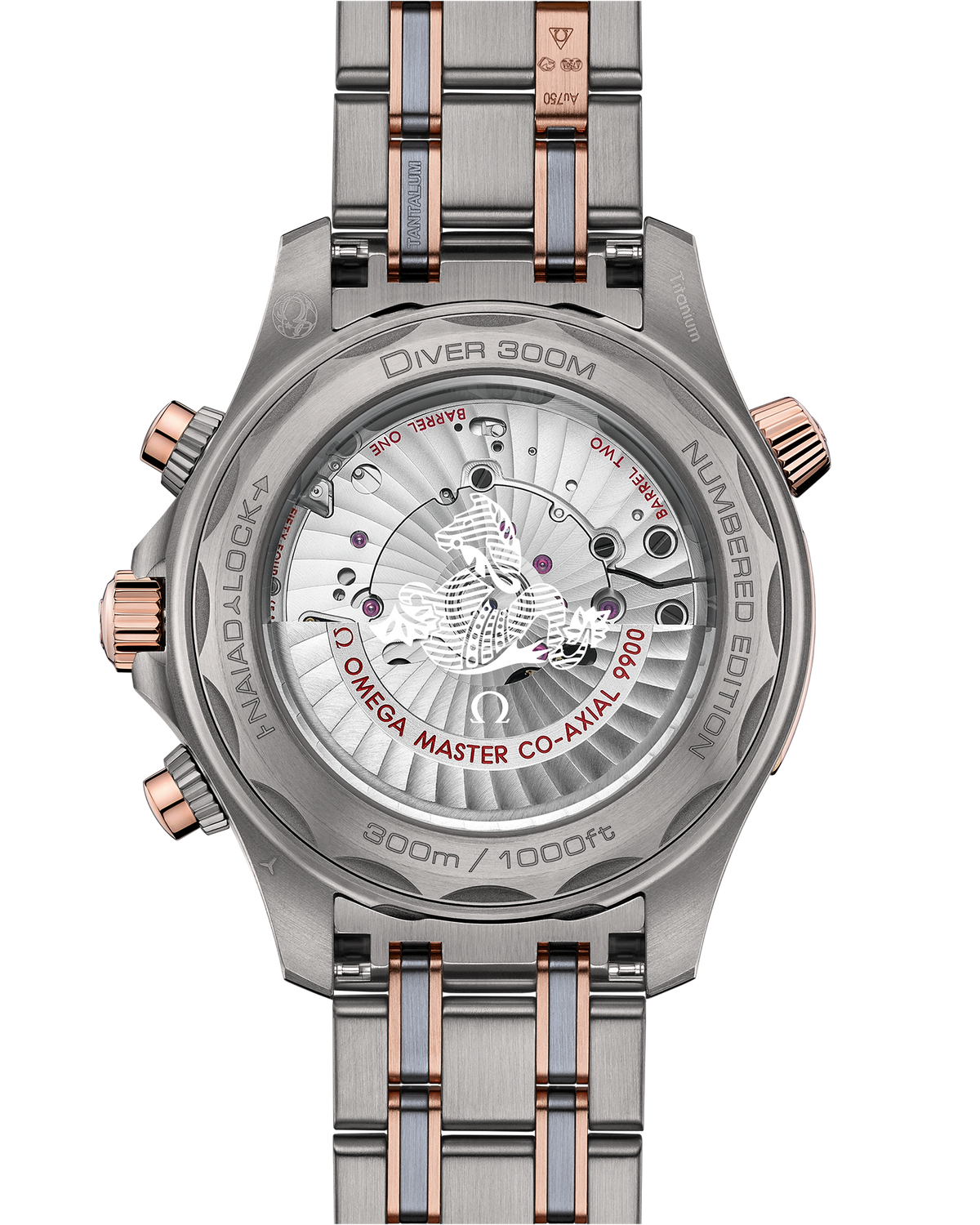 Seamaster Diver 300M 44 mm, titanium - tantalum - Sedna™ gold on titanium - tantalum - Sedna™ gold - 21060445103001 - View 2