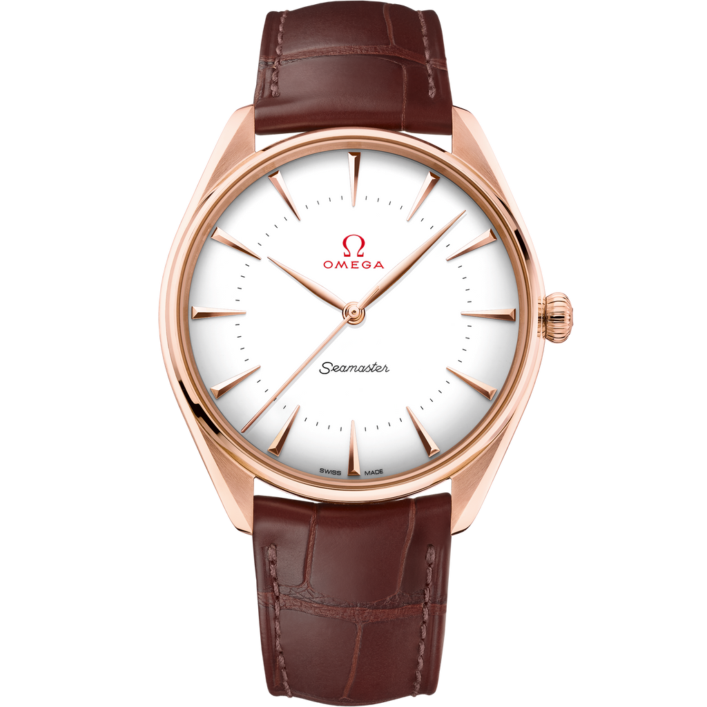 Seamaster Olympic Official Timekeeper 39.5 mm, Sedna™ gold on leather strap - 52253402004003 - View 1