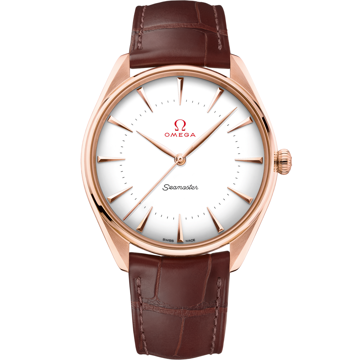 Seamaster Olympic Official Timekeeper 39.5 mm, Sedna™ gold on leather strap - 52253402004003 - View 1