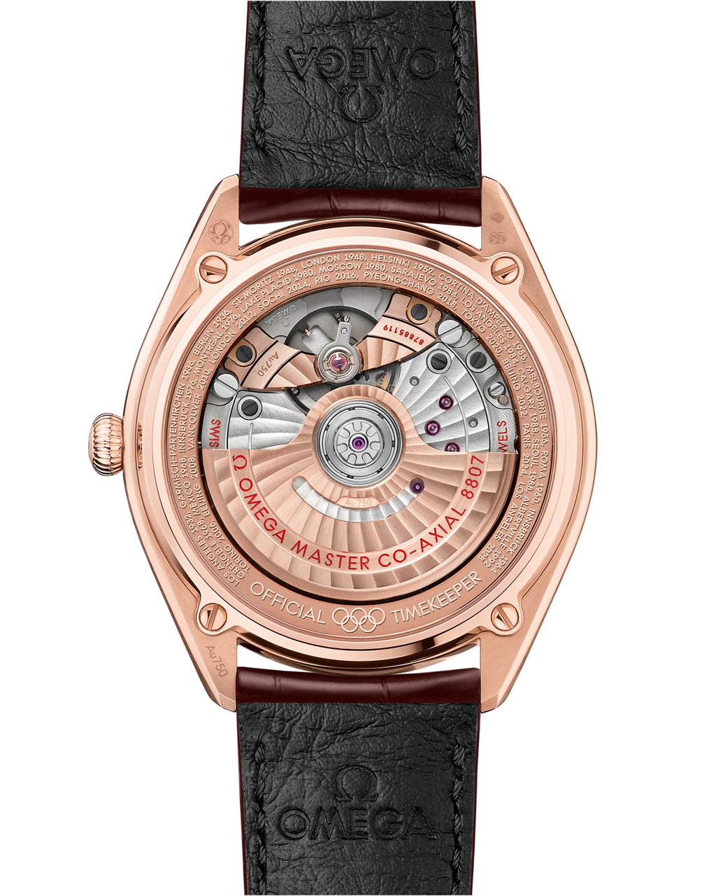 Seamaster Olympic Official Timekeeper 39.5 mm, Sedna™ gold on leather strap - 52253402004003 - View 2