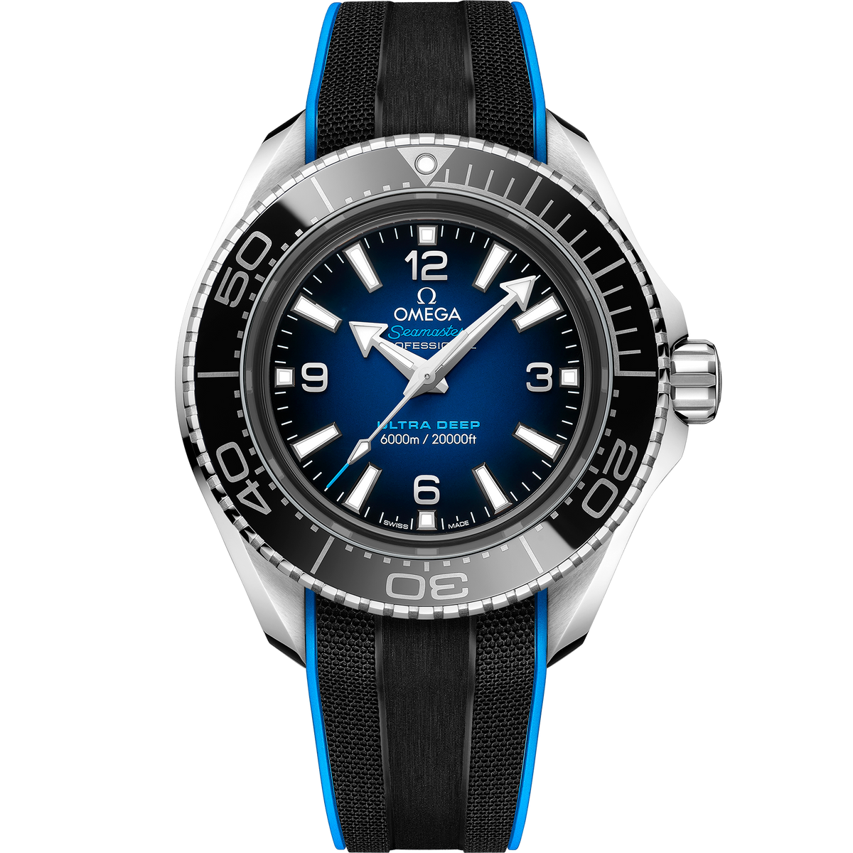 Seamaster Planet Ocean 6000M 45.5 mm, O-MEGASTEEL on rubber strap - 21532462103001 - View 1